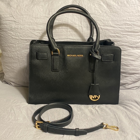 🔥 MICHAEL KORS DILLON SAFINO LEATHER SATCHEL / SHOULDER BAG. - Picture 4 of 10